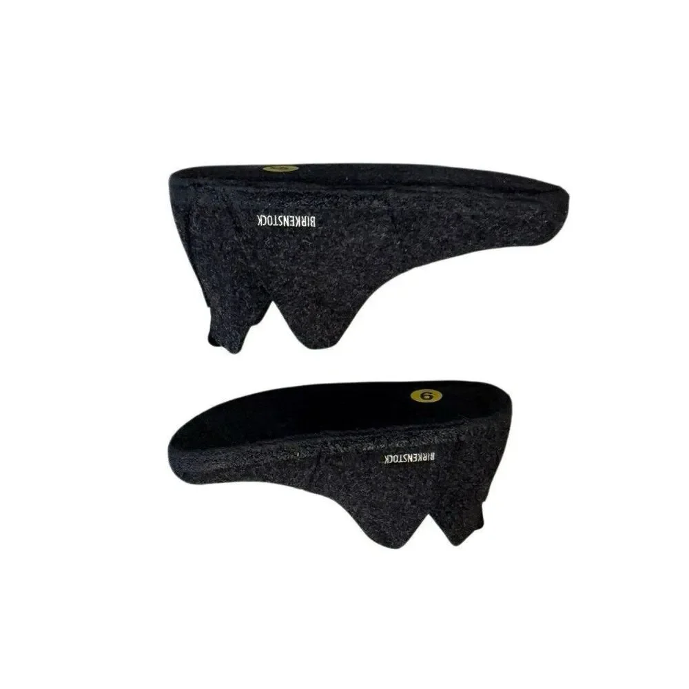 Birkenstock Andermatt Wool Felt Slipper Booties Gray L9 M7 EU 40 Shearling Lined - Picture 5 of 9